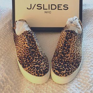 J/Slides Heidi Leopard Calf Hair Sneaker